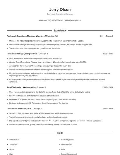 Resume example 1