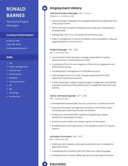 Resume example 4