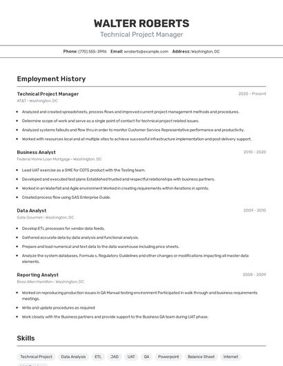 Resume example 2