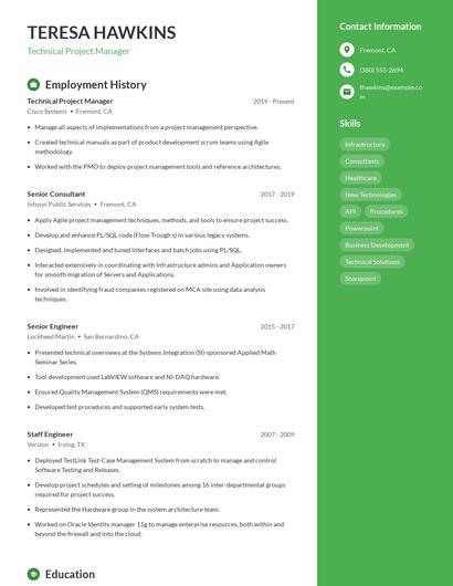 Resume example 5