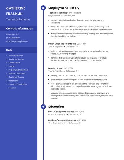 Resume example 5