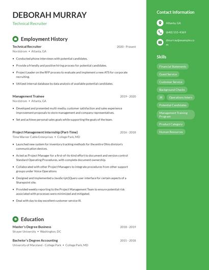 Resume example 4