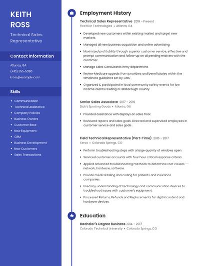 Resume example 5