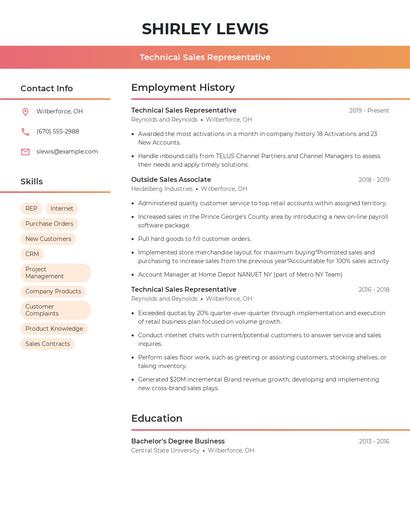 Resume example 3