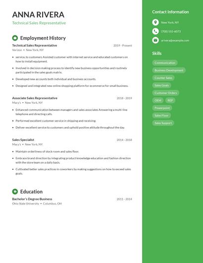 Resume example 4