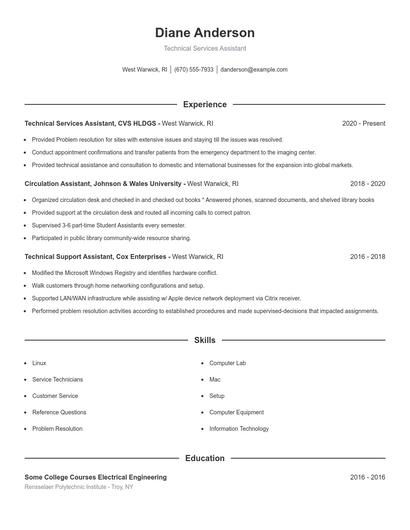 Resume example 1