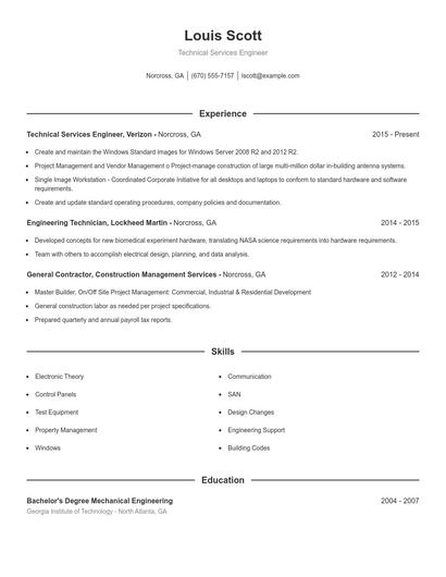 Resume example 1