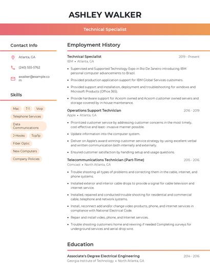 Resume example 3