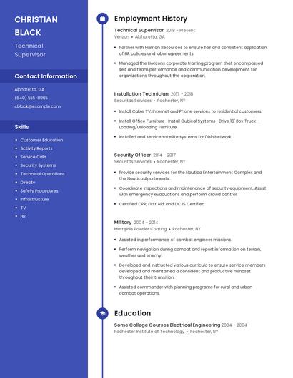 Resume example 5