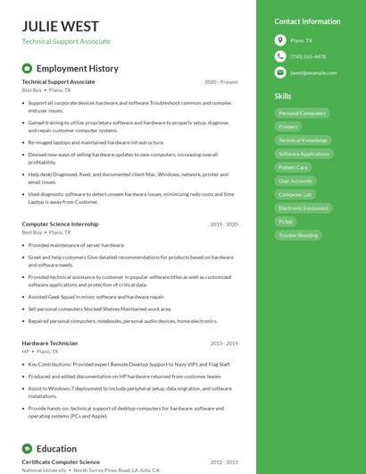 Resume example 4