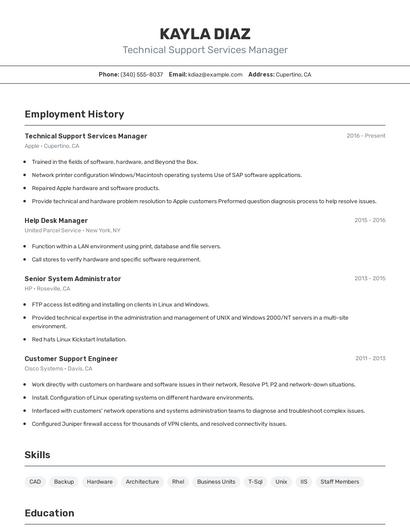 Resume example 2