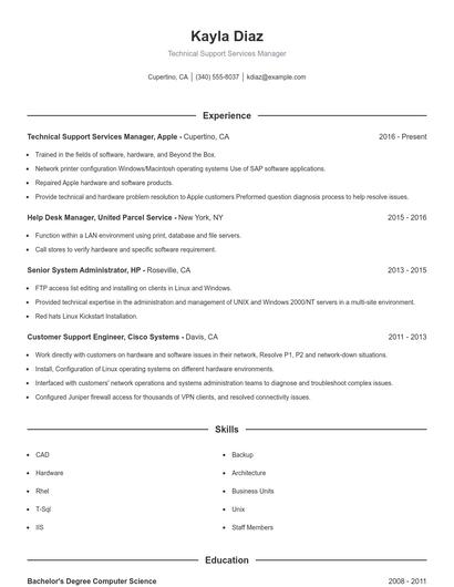 Resume example 1