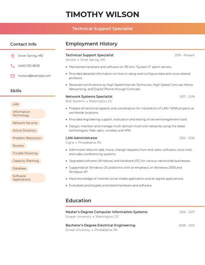 Resume example 3