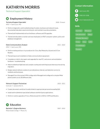 Resume example 5