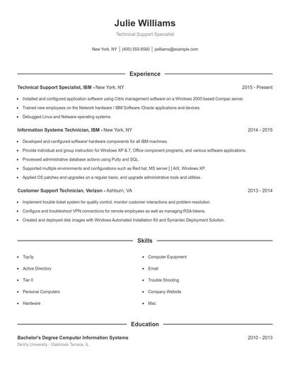 Resume example 1