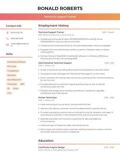 Resume example 3