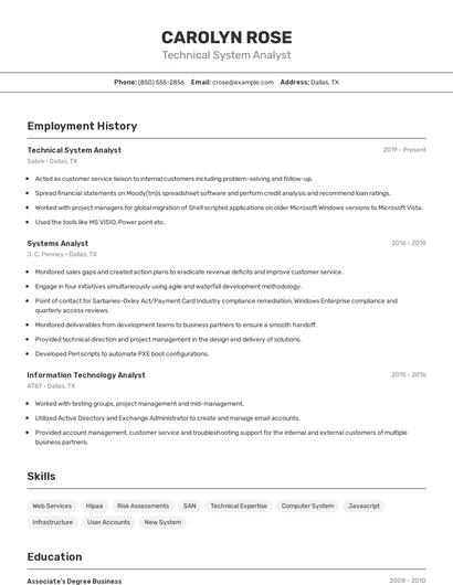 Resume example 2