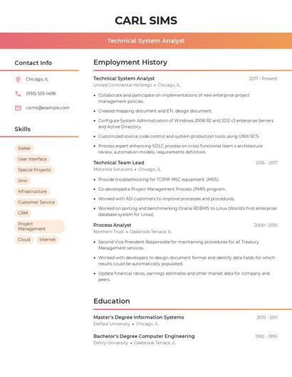 Resume example 3