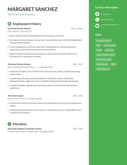 Resume example 4