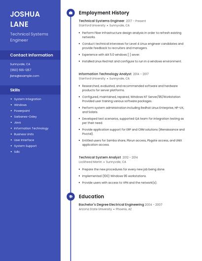 Resume example 4
