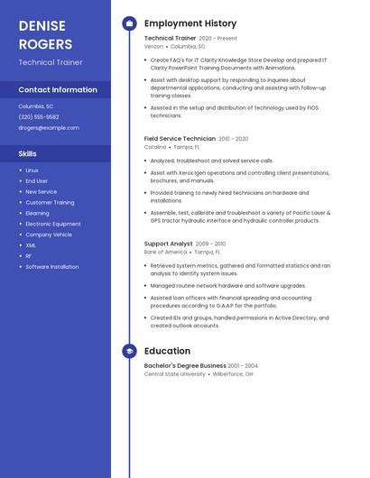 Resume example 5