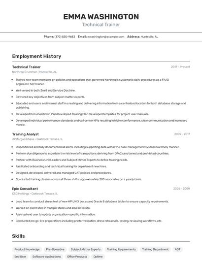 Resume example 2