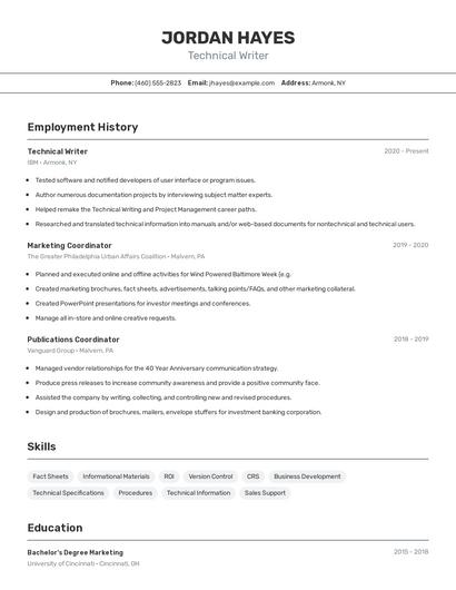 Resume example 2