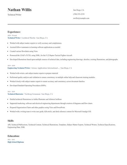 Technical Writer Resume