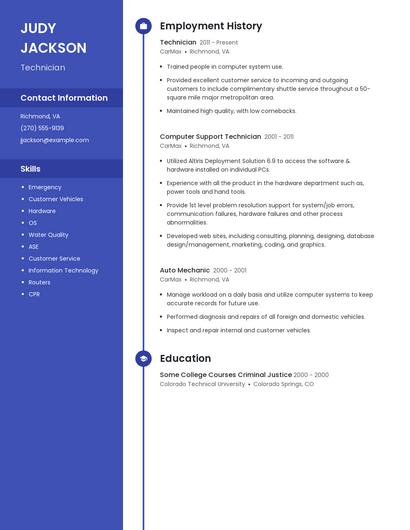 Resume example 4