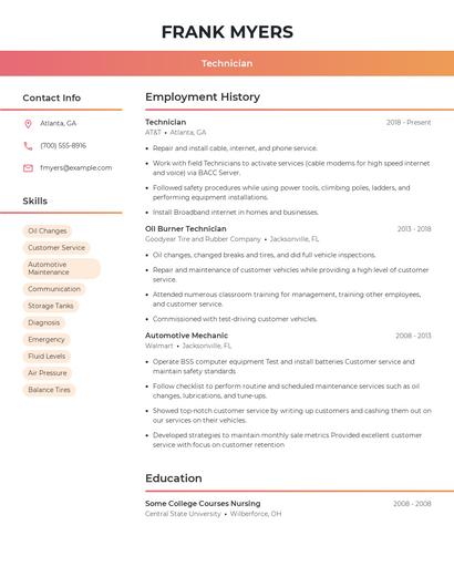Resume example 3
