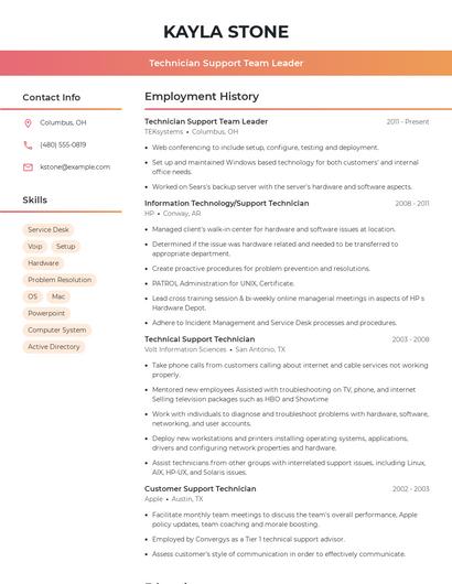 Resume example 3