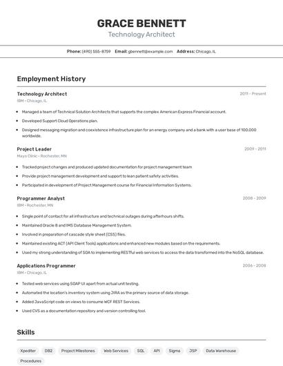 Resume example 2