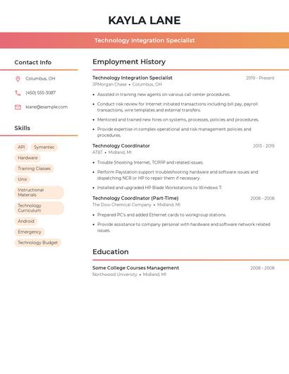 Technology Integration Specialist Resume