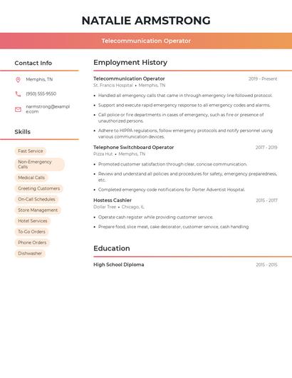 Resume example 3