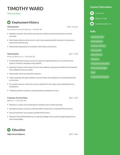 Resume example 4