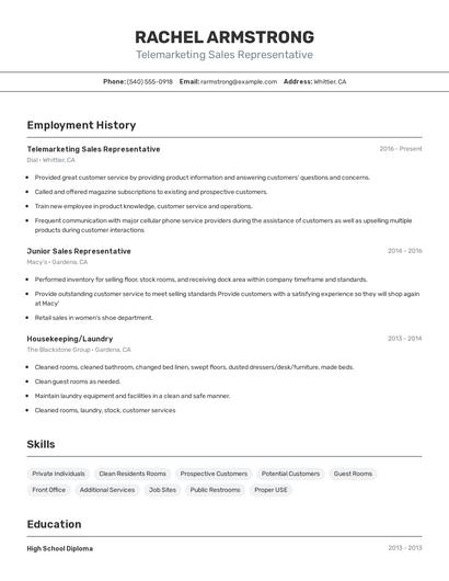 Resume example 2