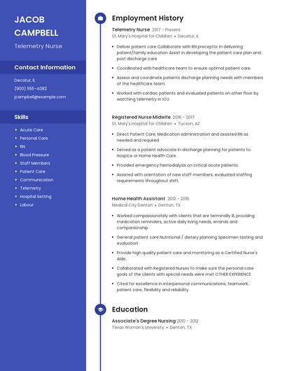 Telemetry Nurse Resume