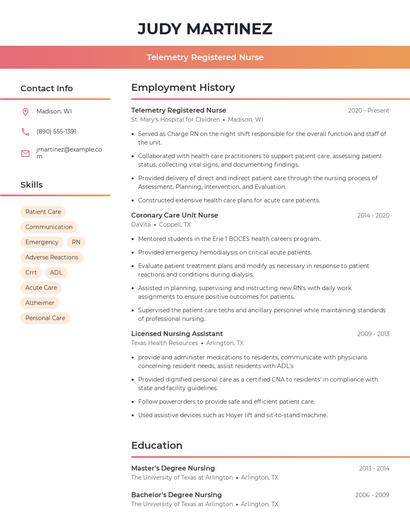 Resume example 3