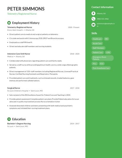 Resume example 5