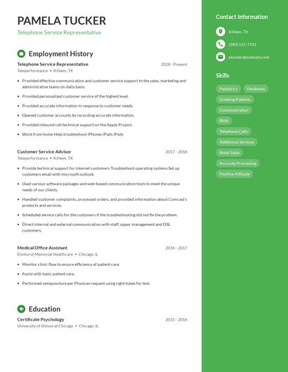 Resume example 4