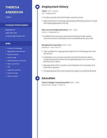 Resume example 5