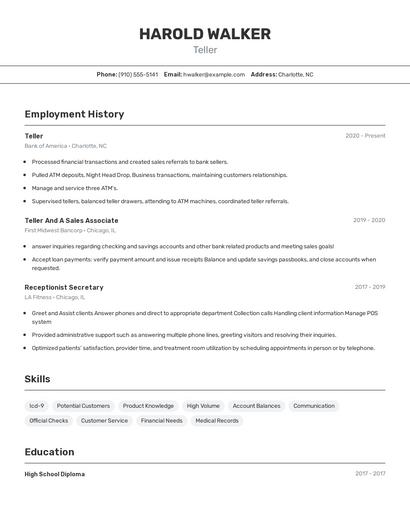 Resume example 2