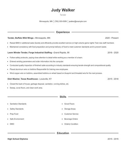 Resume example 1