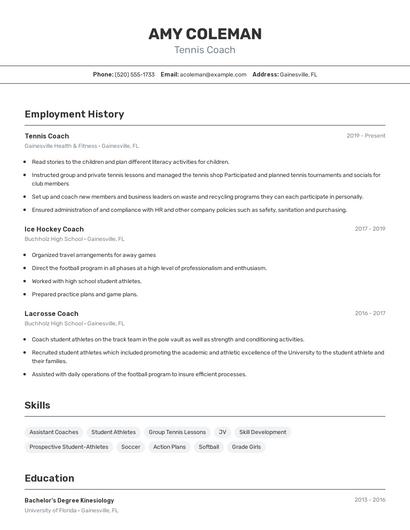 Resume example 2