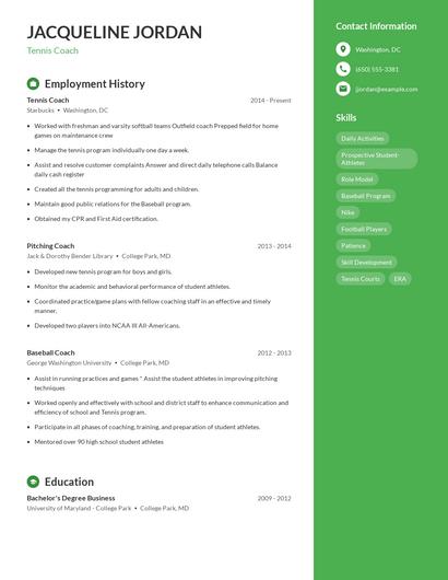 Resume example 4