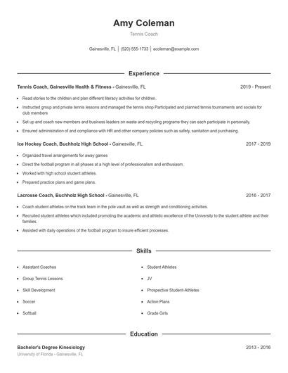 Resume example 1