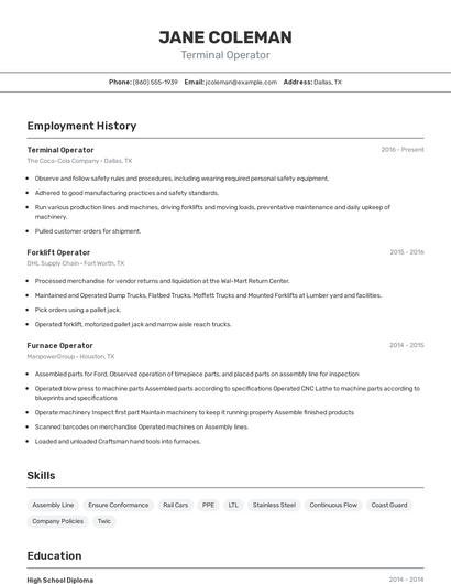 Resume example 2