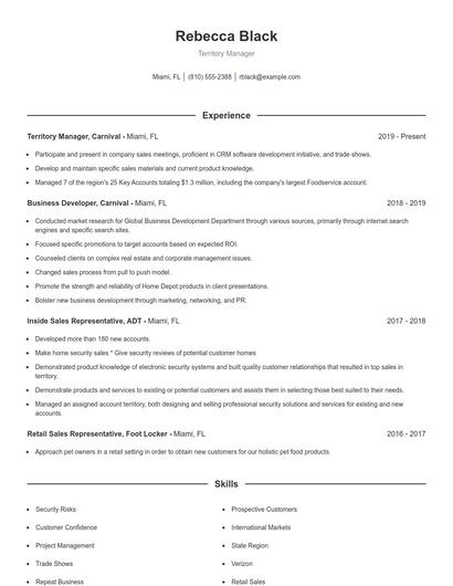 Resume example 1