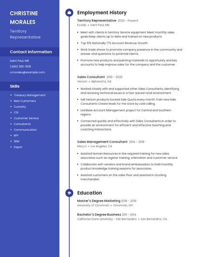 Resume example 5
