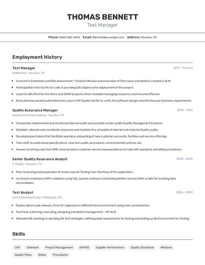 Resume example 2